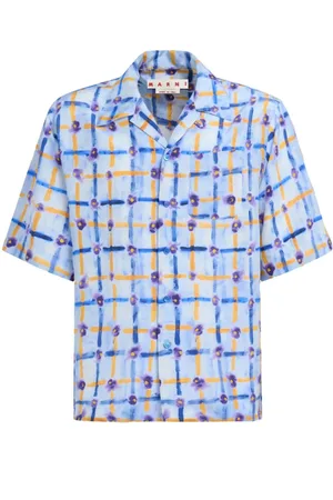Marni Seidenhemd mit grafischem Print
