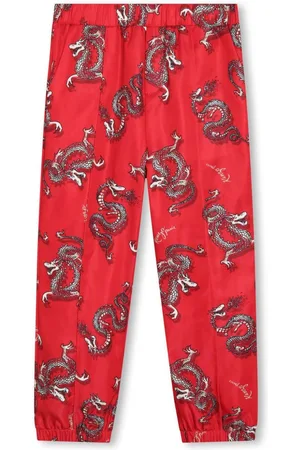 Kenzo Straight-Leg-Hose mit Drachen-Print