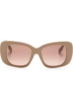 Burberry Eckige Sonnenbrille mit Logo-Schild