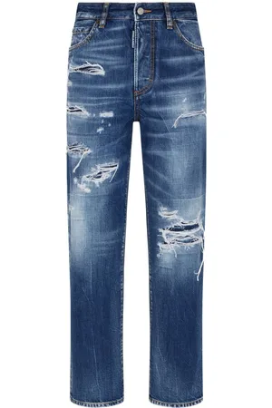 Dsquared2 Gerade Jeans in Distressed-Optik