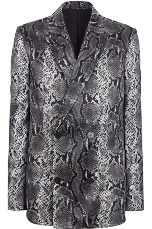 Balmain Sakko aus Seide mit Schlangen-Optik
