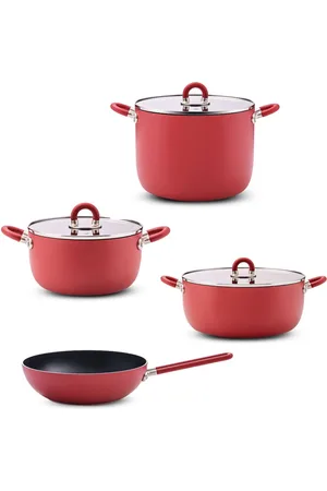 Alessi Siebenteiliges Set aus Töpfen und Pfannen