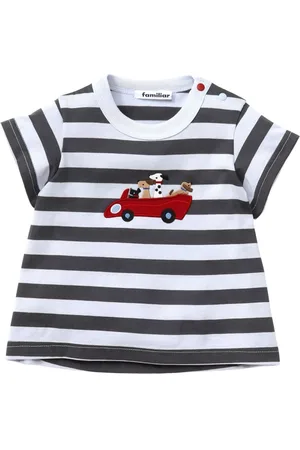 Familiar Gestreiftes T-Shirt mit Applikationen