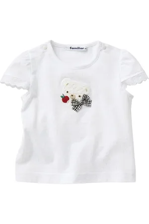 Familiar T-Shirt mit Bärenstickerei
