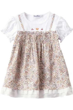Familiar Kleid im Layering-Look mit Blumen-Print