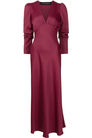 Gloria Coelho Maxikleid mit tiefem V-Ausschnitt