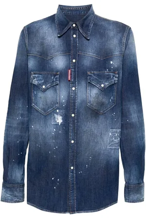 Dsquared2 Jeanshemd mit Farbklecksen