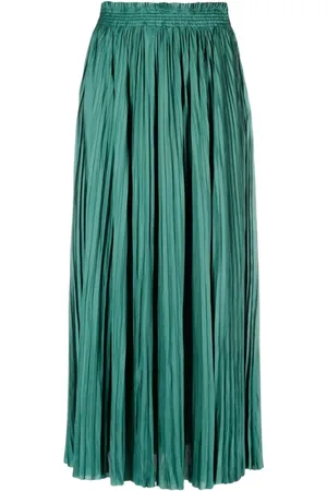 ULLA JOHNSON Plissierter Satinrock