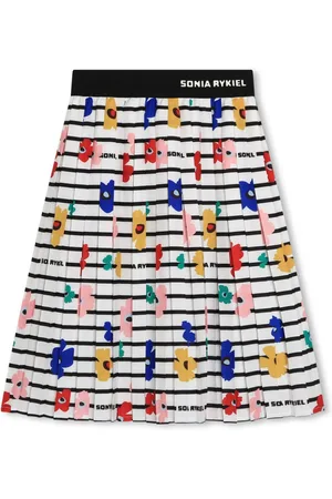 Sonia Rykiel Enfant Plissierter Maxirock mit Blumen-Print