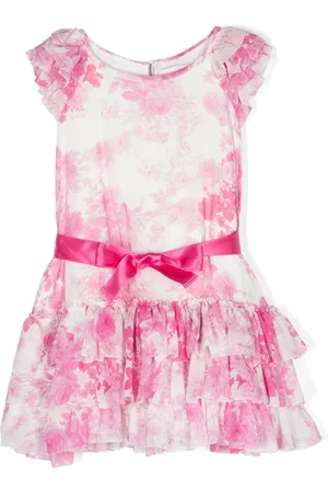 MONNALISA Gerüschtes Kleid mit Blumen-Print
