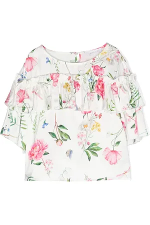 MONNALISA Gerüschtes Kleid mit Blumen-Print