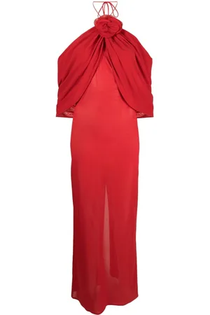 MAGDA BUTRYM Maxikleid mit Blumenapplikation