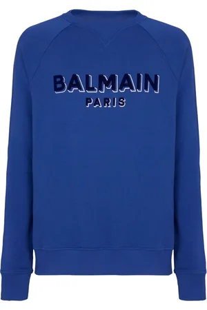 Balmain Sweatshirt mit beflocktem Logo