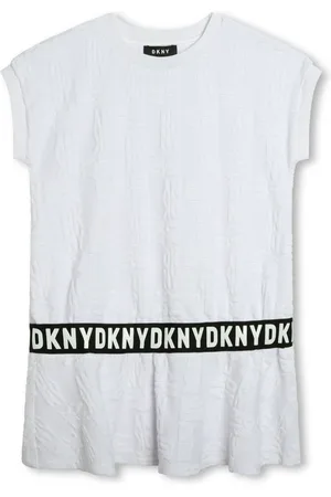 DKNY Kurzärmeliges Kleid mit Logo-Streifen