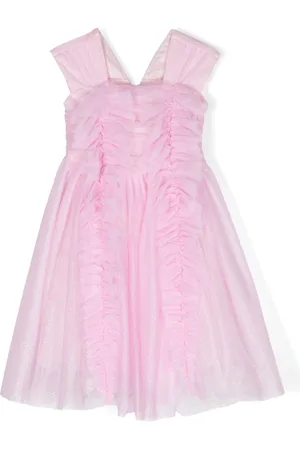 MONNALISA Gerüschtes Kleid mit Glitter-Detail