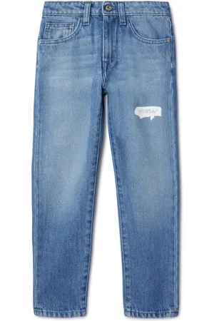 OFF-WHITE Gerade Jeans mit Malerei-Print