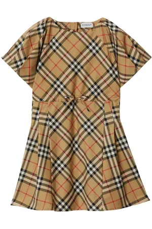 Burberry Kariertes Minikleid mit Falten