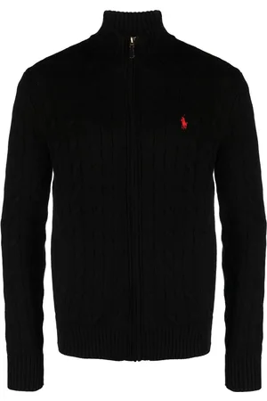 Ralph Lauren Cardigan im Zopfmuster mit Reißverschluss