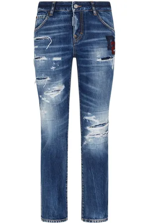 Dsquared2 Cropped-Jeans mit Logo-Patch