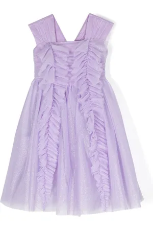 MONNALISA Gerüschtes Kleid mit Glitter-Detail