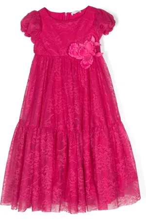 MONNALISA Gestuftes Kleid mit Blumenspitze