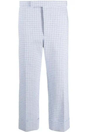 Thom Browne Karierte Hose mit Taillenriegel