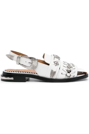 TOGA PULLA Sandalen mit silberfarbenen Nieten