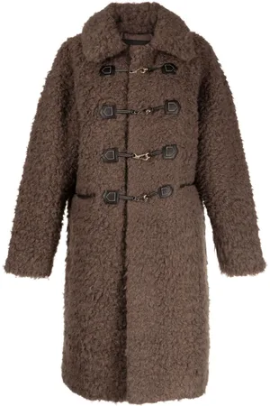 tout a coup Shearling-Mantel mit Hakenverschluss