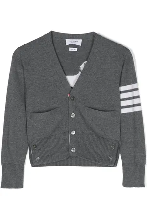 Thom Browne Intarsien-Cardigan mit V-Ausschnitt