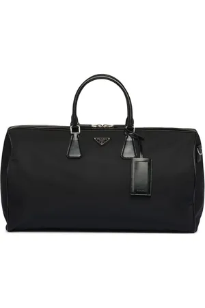 Prada Reisetasche mit Logo-Schild