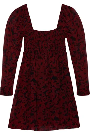 Ganni Minikleid mit eckigem Ausschnitt