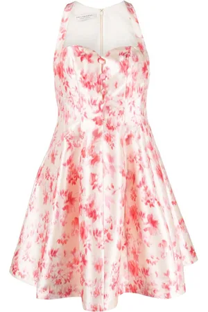 Serafini Ausgestelltes Minikleid mit Blumen-Print