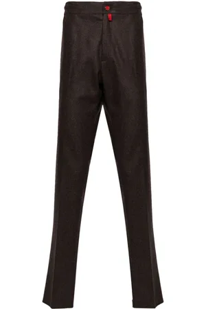 Kiton Gerade Hose mit Logo-Patch