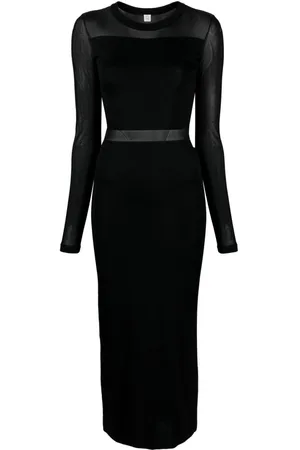 Totême Semi-transparentes Feinstrickkleid