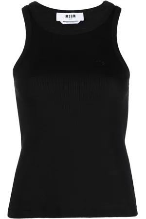 Msgm Geripptes Oberteil mit Logo