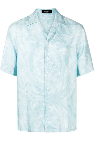 VERSACE Hemd aus Seide mit Barocco-Print