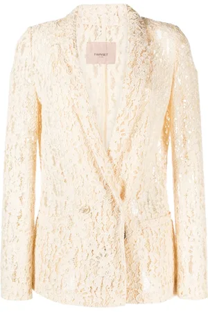Twin-Set Doppelreihiger Blazer aus Spitze