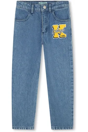 Kenzo Halbhohe Straight-Leg-Jeans mit Logo