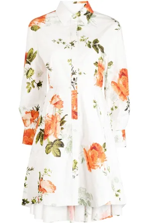Erdem Mini-Hemdkleid mit Blumen-Print
