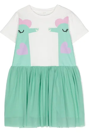 Stella McCartney Kleid aus Bio-Baumwolle mit Seepferdchen-Print