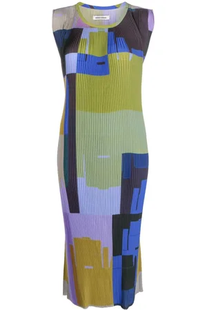 HENRIK VIBSKOV Pull Plisseekleid mit geometrischem Print
