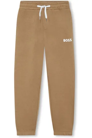 HUGO BOSS Jogginghose aus Fleece mit Logo-Print