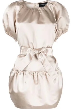 Cynthia Rowley Minikleid aus Satin mit Tulpen-Silhouette