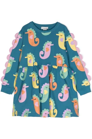 Stella McCartney Kleid aus Bio-Baumwolle mit Seepferdchen-Print