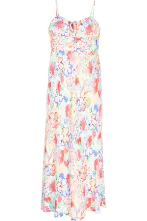 RIXO London Lanie Midikleid mit Spaghettiträgern
