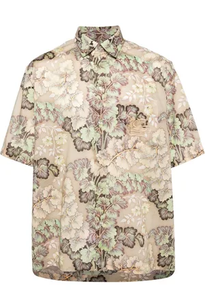 Etro Blumenhemd mit Pegaso-Stickerei