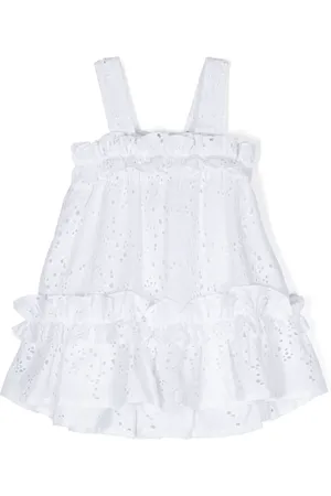 Lapin House Kleid mit Lochstickerei