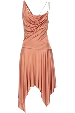 Pinko Midikleid mit drapiertem Ausschnitt