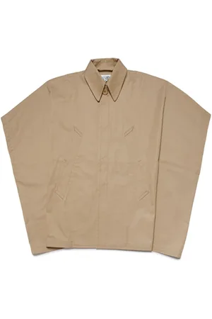 Maison Margiela Twill-Poncho mit Logo-Stickerei