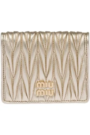 Miu Miu Portemonnaie mit Logo-Schild